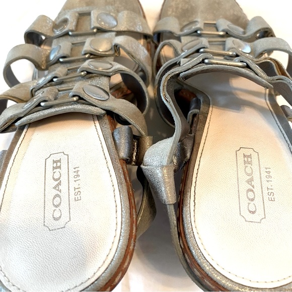 COACH Mallorie Leather Wedge Size 10B - Picture 6 of 8